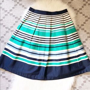 Women’s Downeast Strip Pleated midi Circle Skirt M